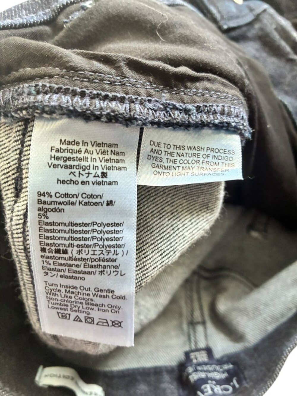 J.Crew High-Rise Trouser Jeans Premium Edition 30T Pintuck Dark Blue Work VGUC - Picture 6 of 15